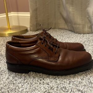 Bostonian Dark Brown Leather Oxfords, Size 10W, Made in Italy